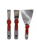 Lot de trois spatules de peintre inox NESPOLI