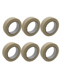 Lot de 6 rouleaux d'adhésif de masquage 50m x 30mm