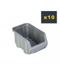 Lot de 10 bacs à bec plastique pour rangement A100