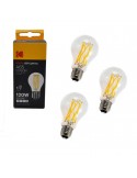 Lot de 3 ampoules kodak led lighting a65 edison