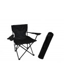 Chaise de camping pliante noire