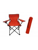 Chaise de camping pliante rouge